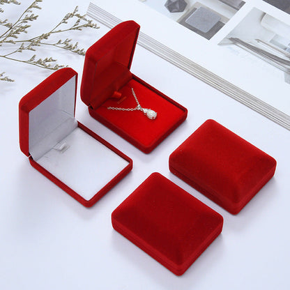 Wholesale high-end velvet pendant jewelry box, plush velvet earring