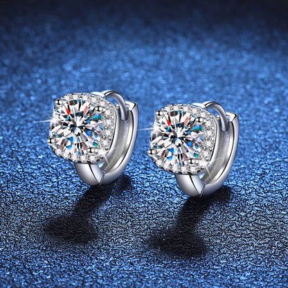 Cross-border S925 Silver Earrings Moissanite Earrings Classic