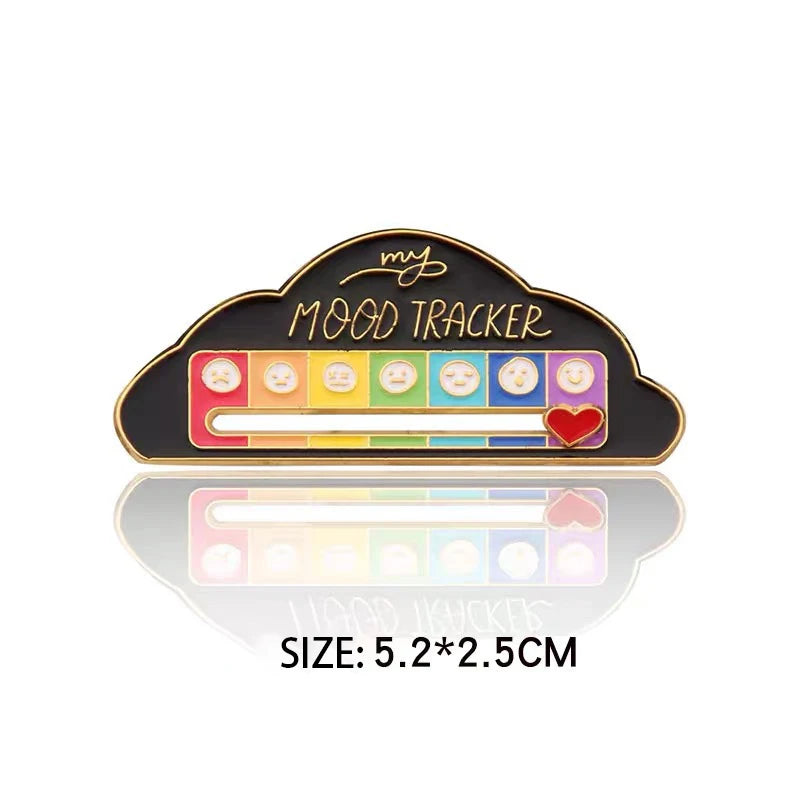 Mood Expression Pins for Women Men My Social Battery Brooches on Clothes Funny Alloy Badge Gifts