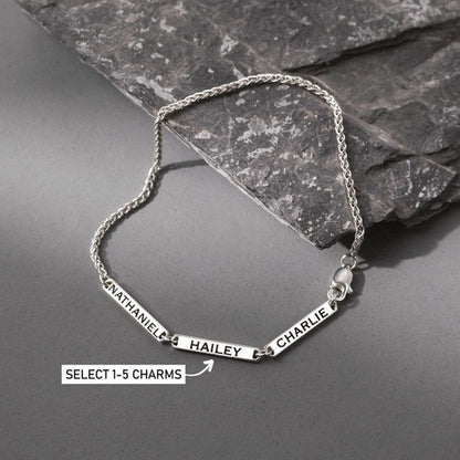 Custom Name Bracelet For Men, Kids Names Bracelet, Father's Day