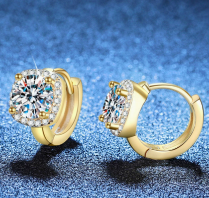 Cross-border S925 Silver Earrings Moissanite Earrings Classic